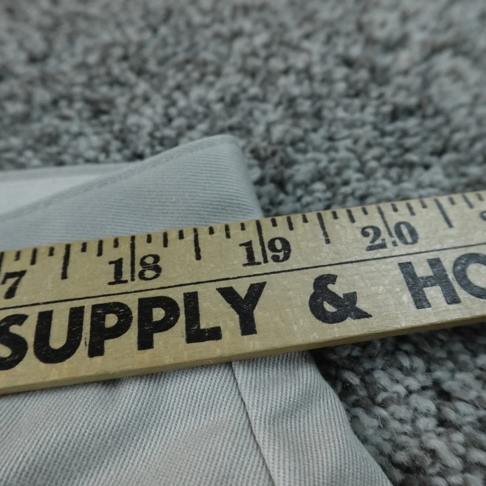 Gap Pants Mens 38X32 Beige Khaki Flat Front Chino Trouser‎ Classic Fit Wide Leg